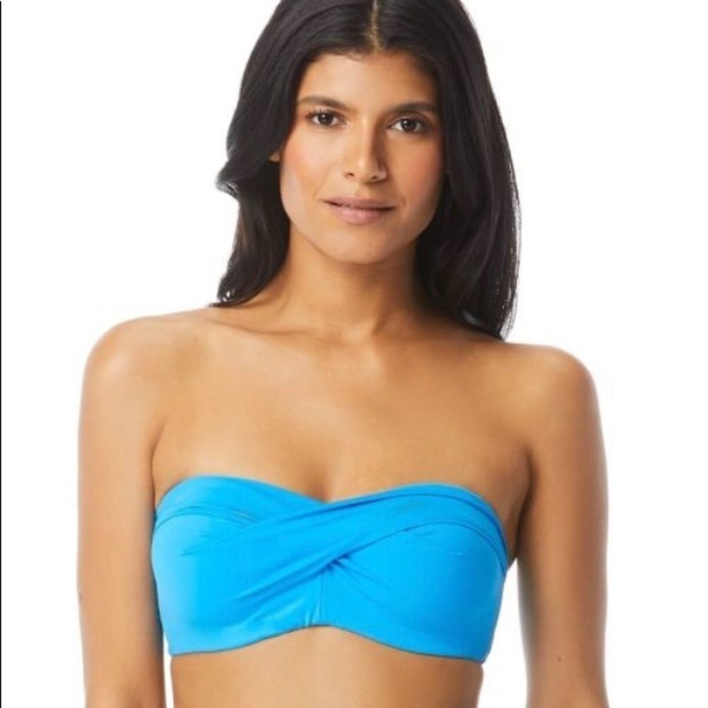COCO REEF 5-way Bra Sized teal bikini top. 32/34D - Picture 2 of 11